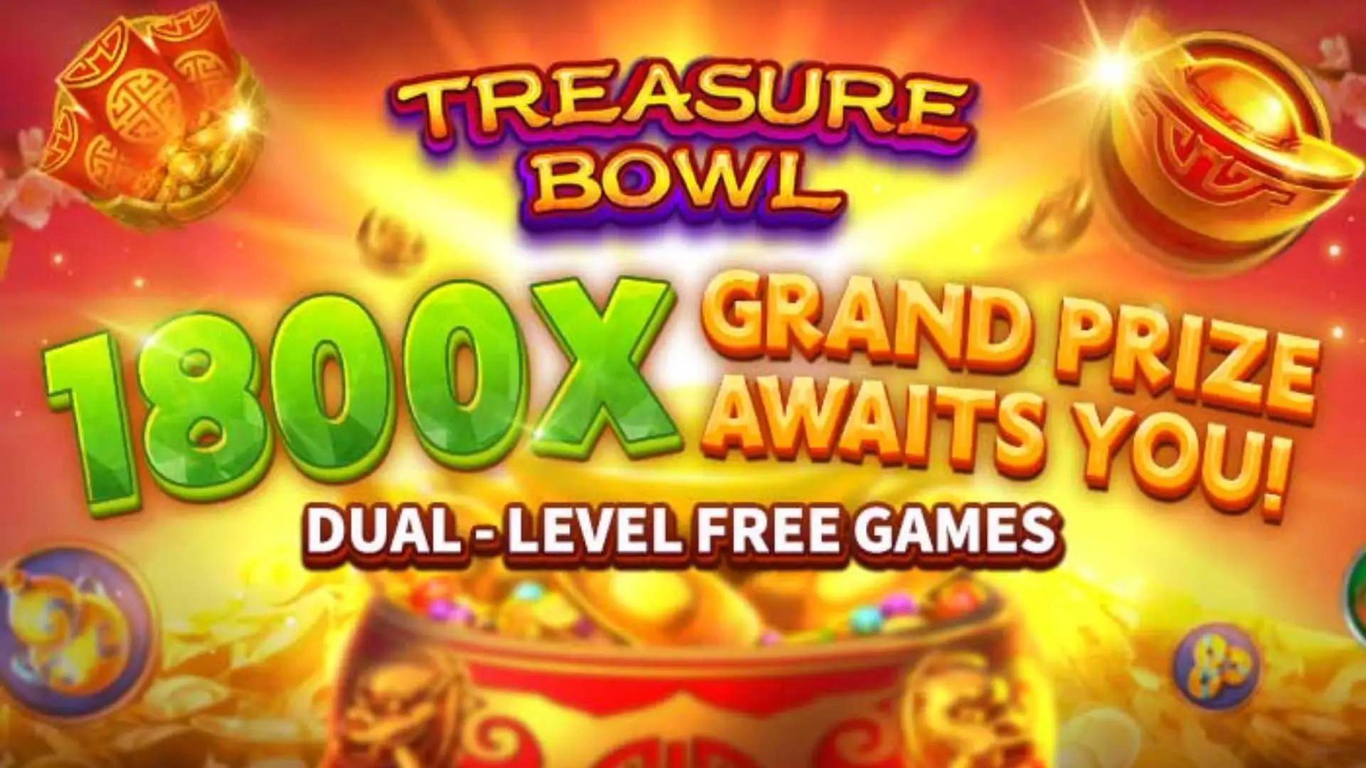 Multiplicadores Treasure Bowl 788u - 7777x Máximo com Tigela Dourada